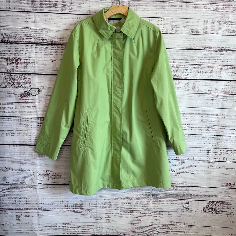 White Stag Lime Green Floral Lining Lightweight Rain Jacket Women's 12/14